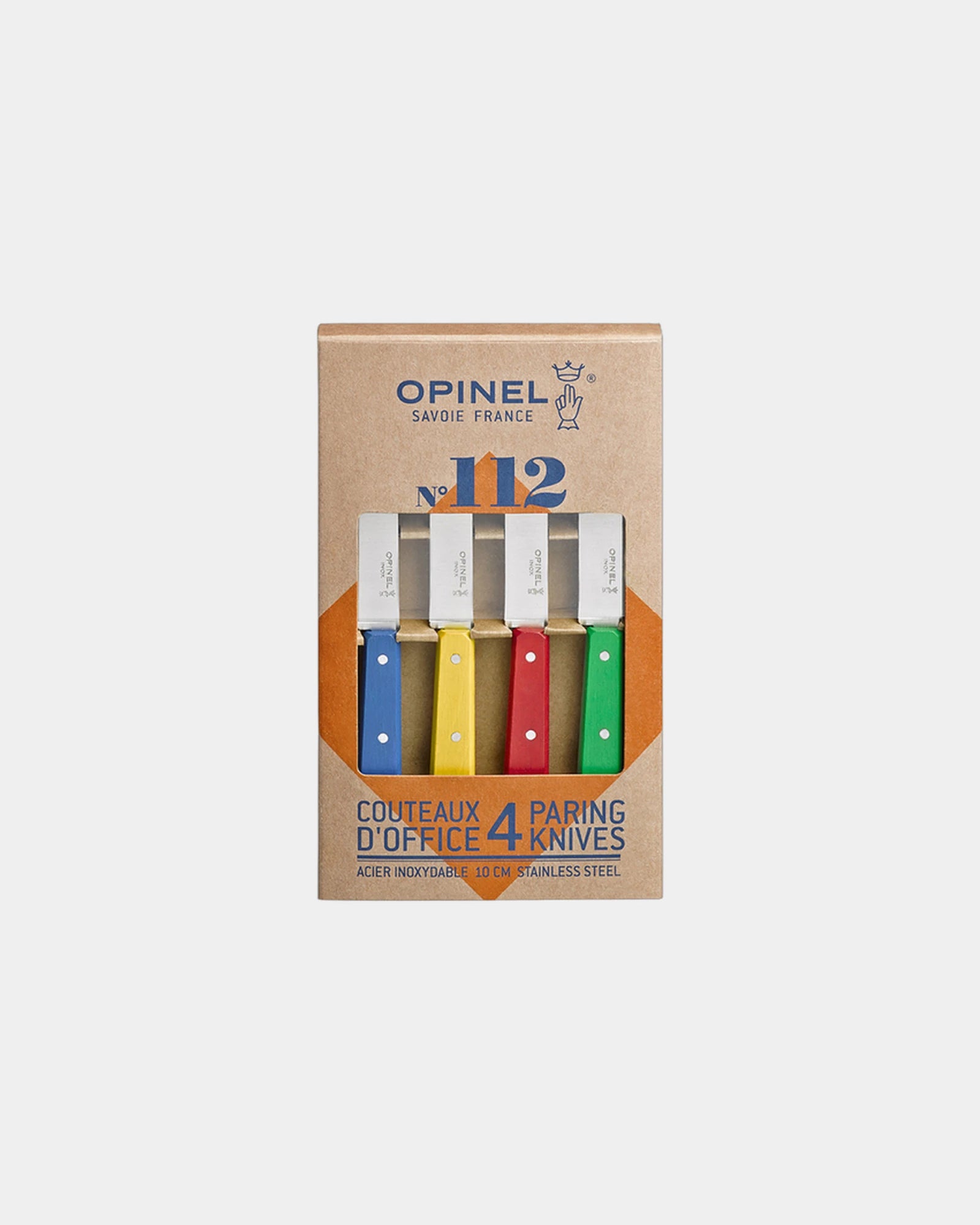 Set 4 coltelli Opinel N°112 colorati da personalizzare - Blu